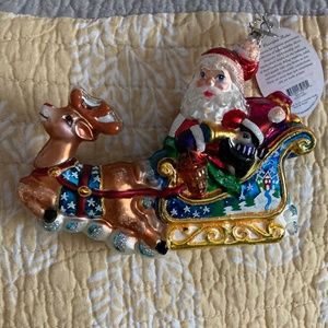 Christopher Radko Santa Ornament
